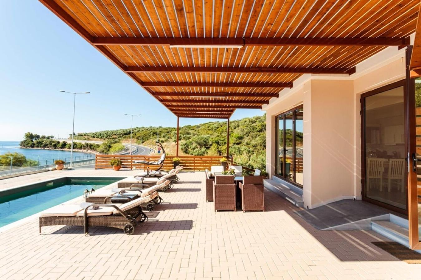Seaside Summer Bliss - Aurora Luxury Pool Paradise Petalidi Bagian luar foto